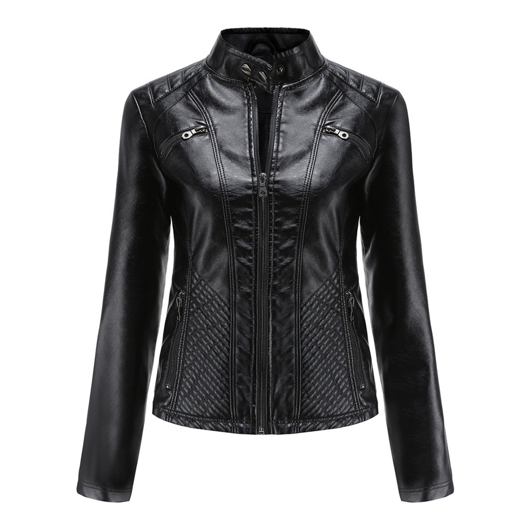 Damen Modische Jacke mit Gesteppter Schulterpartie