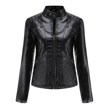 Damen Modische Jacke mit Gesteppter Schulterpartie