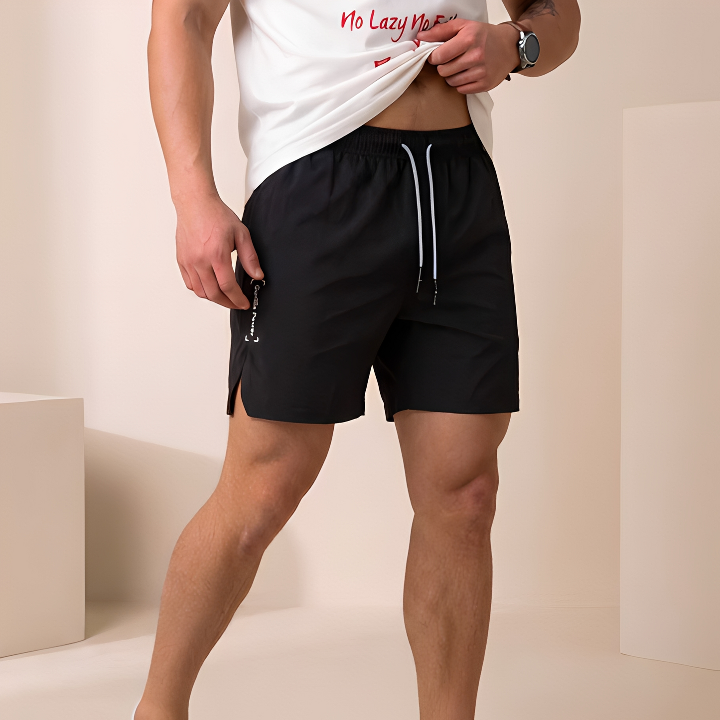 Herren Sommerhose Baumwolle Beige