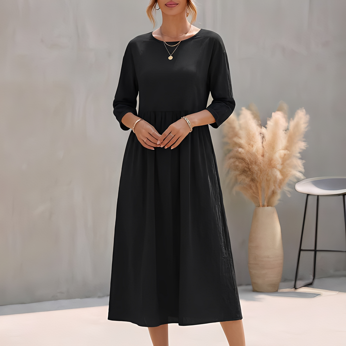 Agatine Damen Sommerkleid Leicht Modern