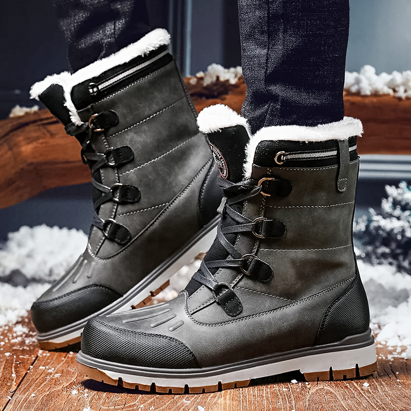 Herren Winterschuhe Mittelhoch Schnürung Warmfutter