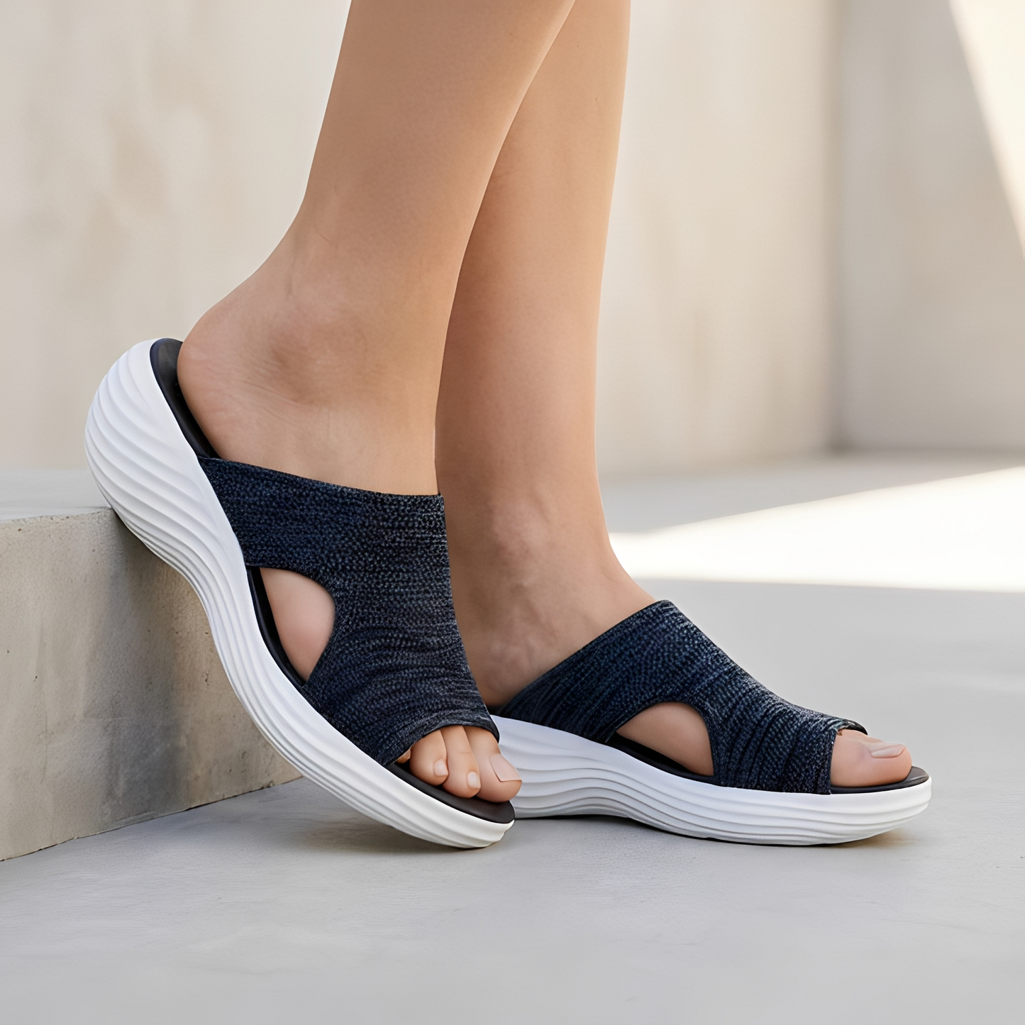 Damen Sommerleichte Schuhe Leicht Beige