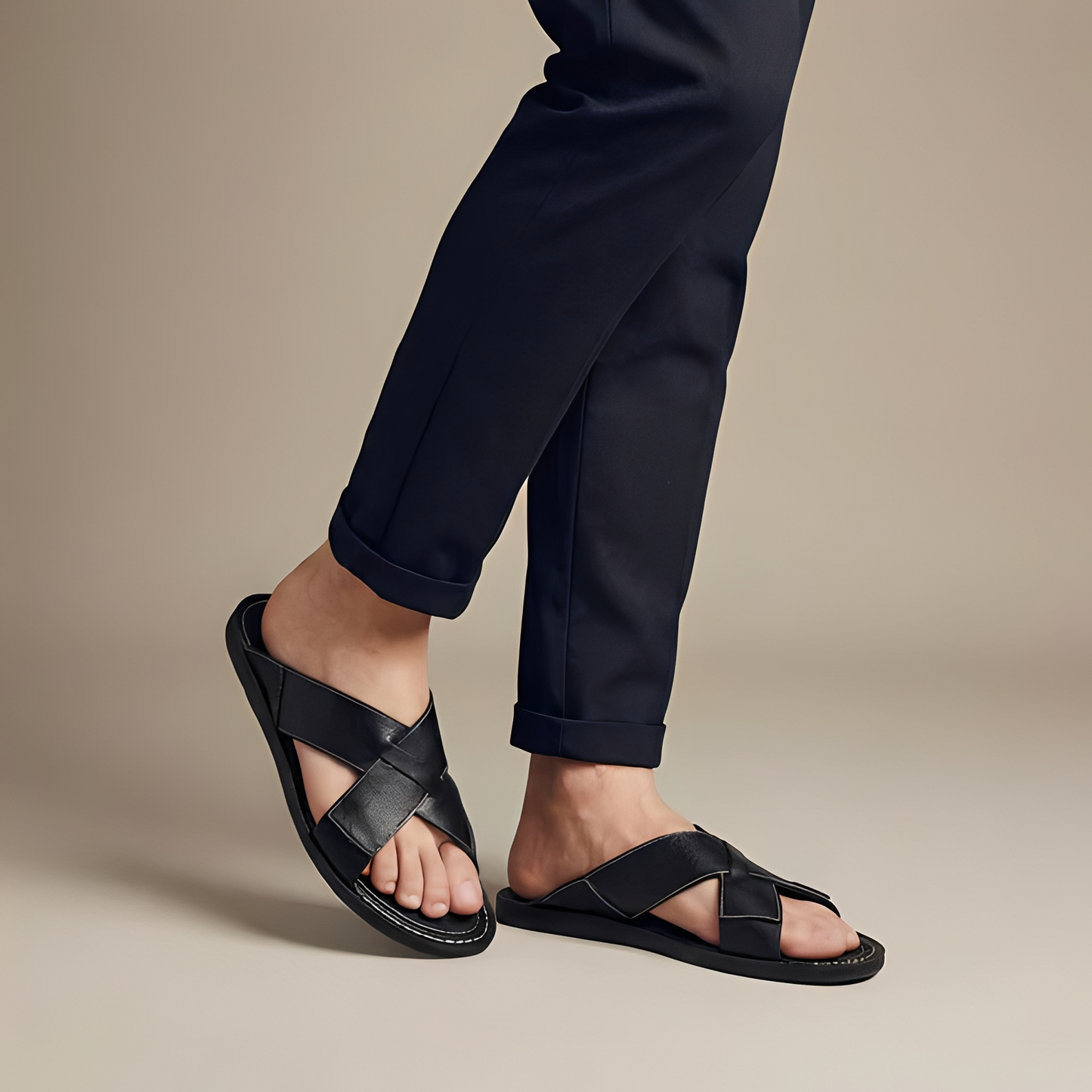 Herren Sommer-Sandalen Leder