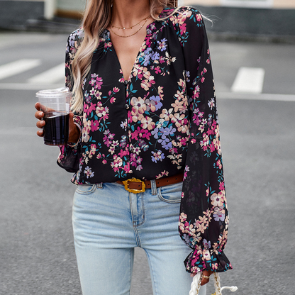 Damenbluse mit Blumenmuster