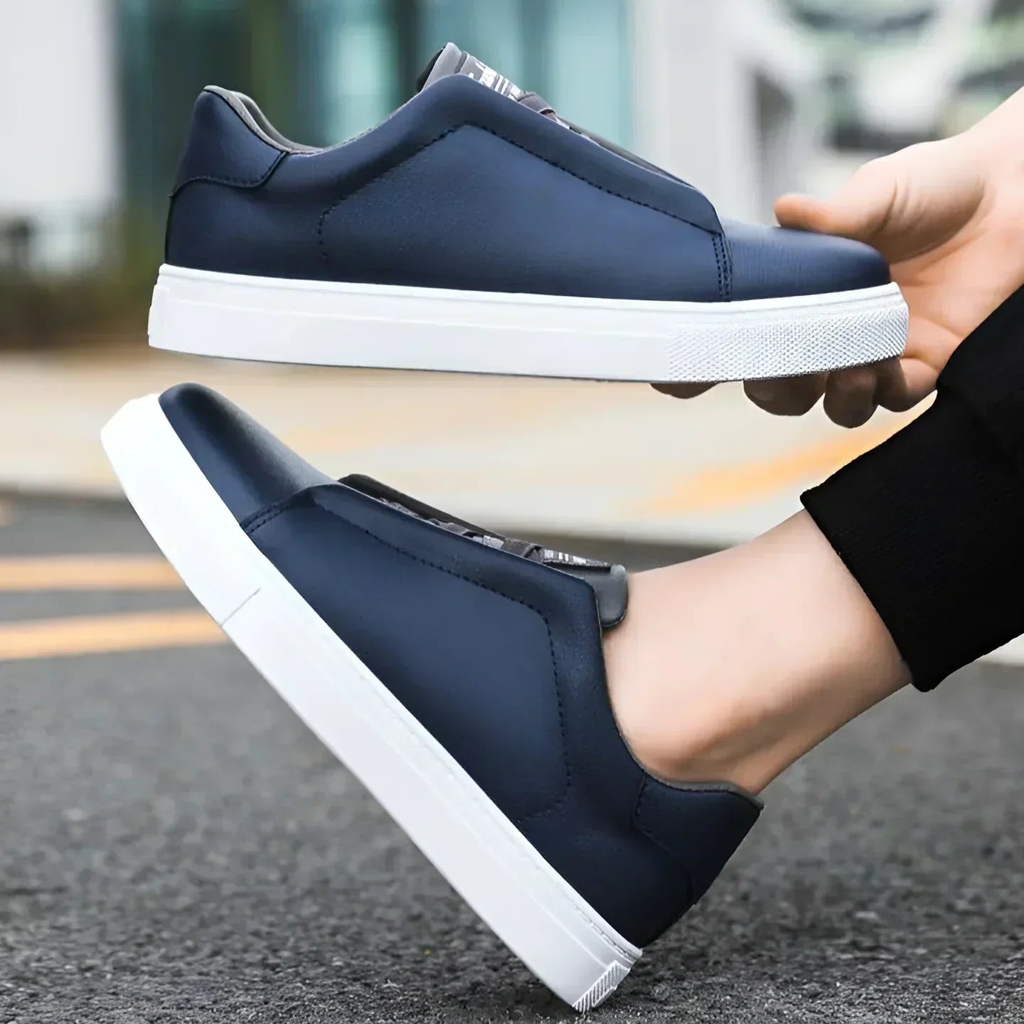 Herren Sneaker Schuhe Leder