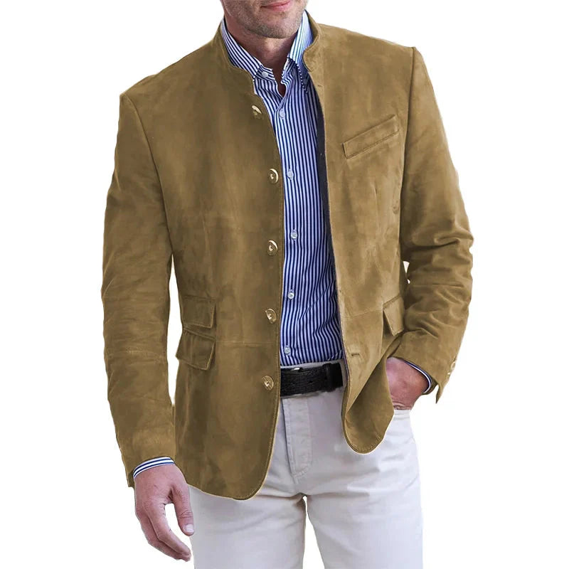 Herren Blazer Einreihig Retro Schwarz - Norvielle