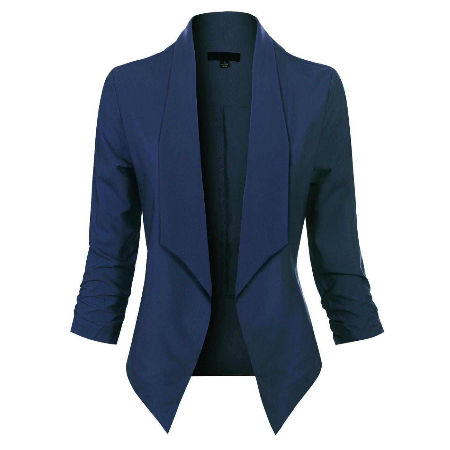 Damen Blazer Offene Front Langärmelig