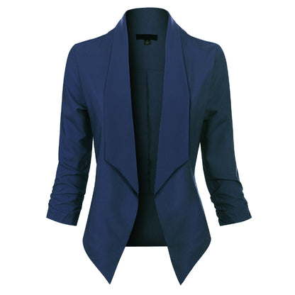 Damen Blazer Offene Front Langärmelig