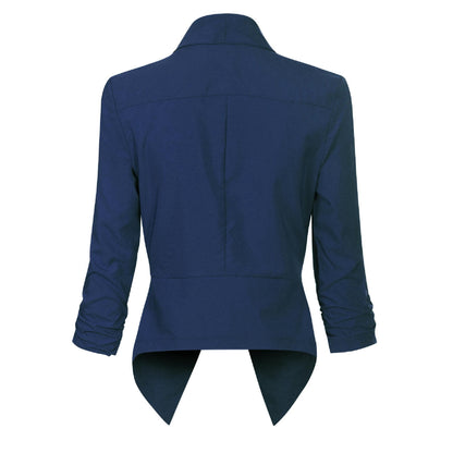 Damen Blazer Offene Front Langärmelig