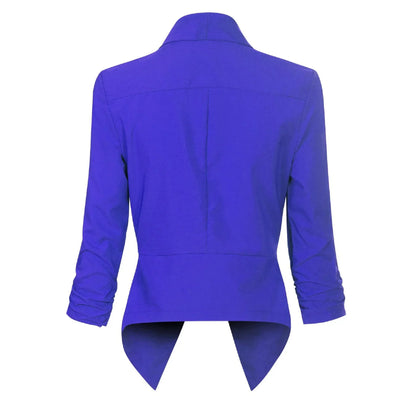 Damen Blazer Offene Front Langärmelig