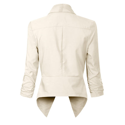 Damen Blazer Offene Front Langärmelig