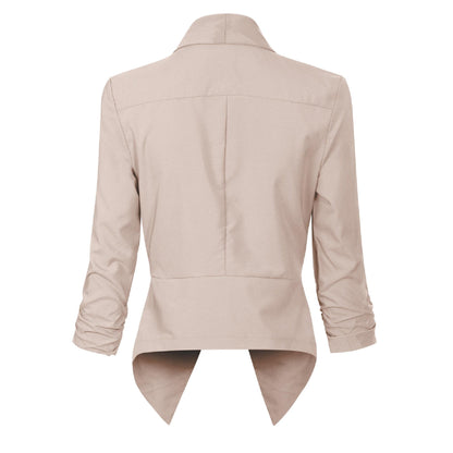 Damen Blazer Offene Front Langärmelig