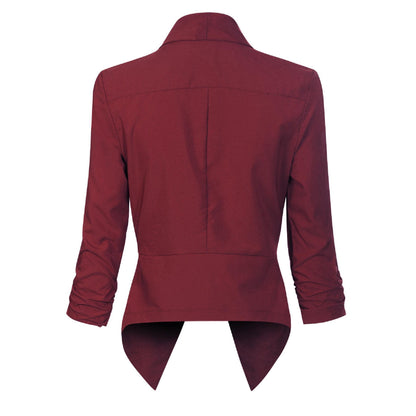 Damen Blazer Offene Front Langärmelig