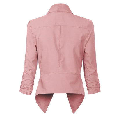 Damen Blazer Offene Front Langärmelig