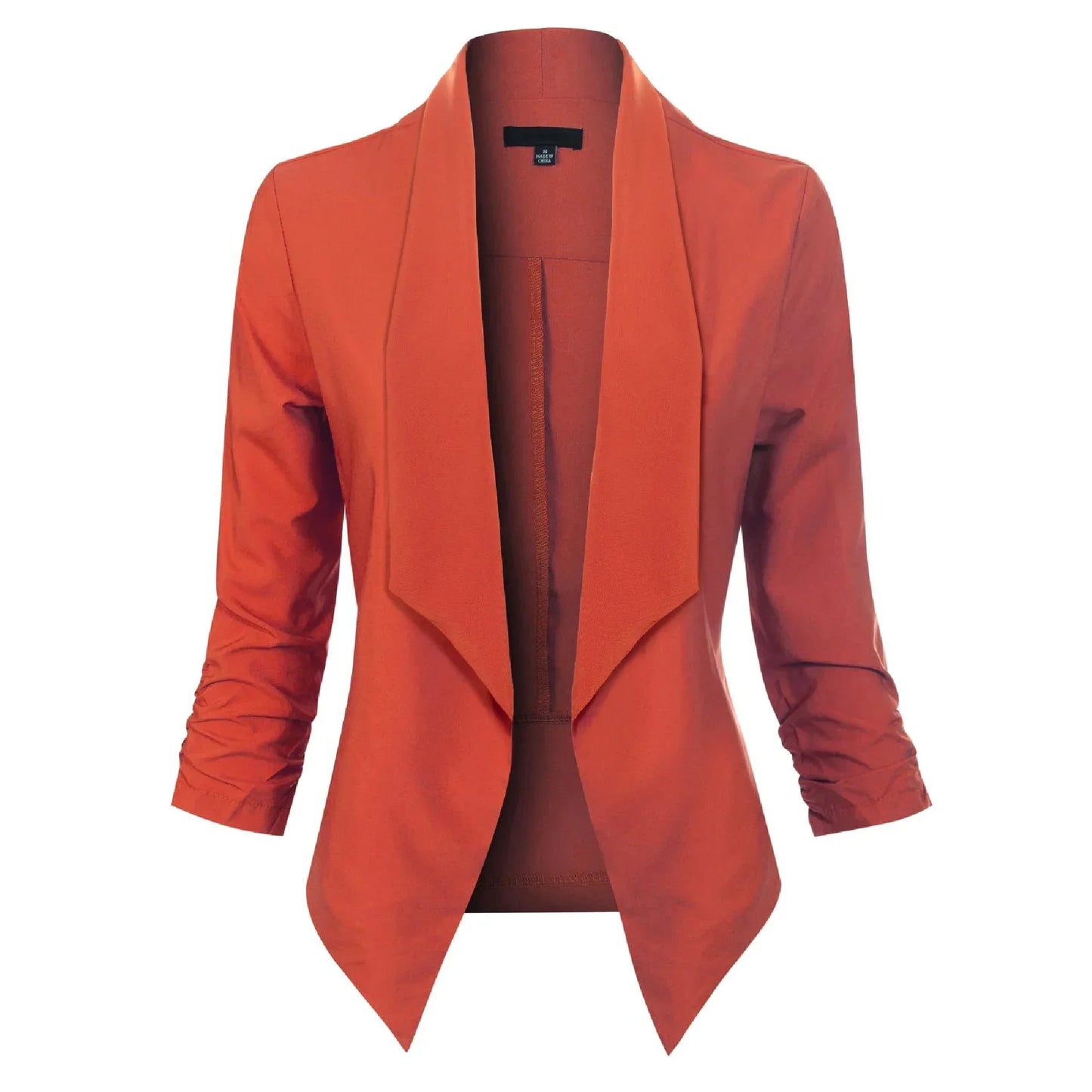 Damen Blazer Offene Front Langärmelig
