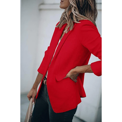 Damen Freizeitblazer Offener Schnitt Büroblazer