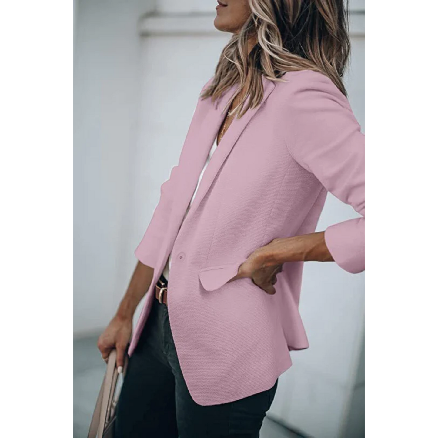 Damen Freizeitblazer Offener Schnitt Büroblazer