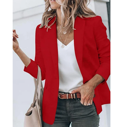 Damen Freizeitblazer Offener Schnitt Büroblazer