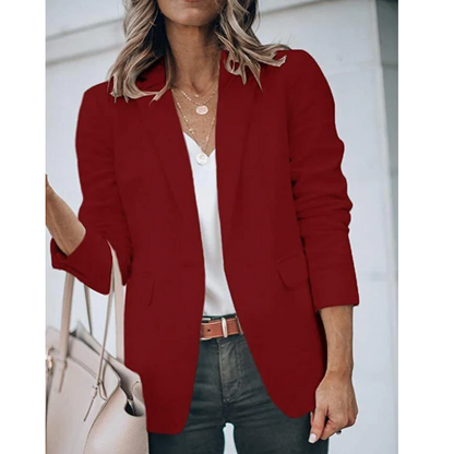 Damen Freizeitblazer Offener Schnitt Büroblazer