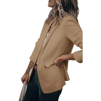Damen Freizeitblazer Offener Schnitt Büroblazer