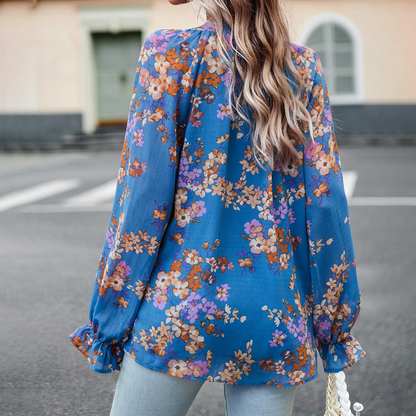 Damenbluse Blumenmuster