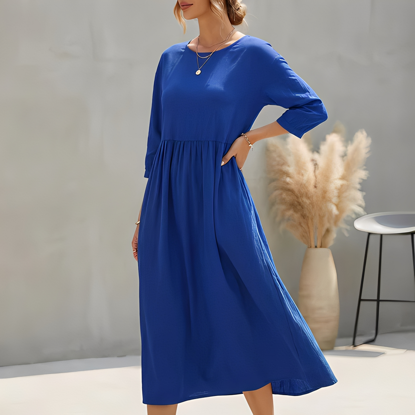 Agatine Damen Sommerkleid Leicht Modern