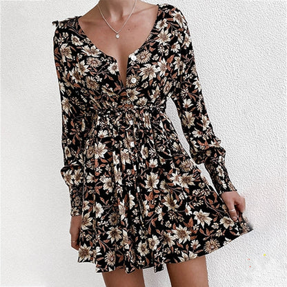 Boho Blumenpartykleid von Elarova für Damen