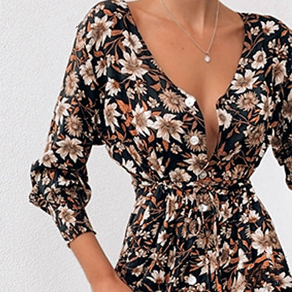 Damen Blumenpartykleid von Norvielle Boho-Stil - Norvielle
