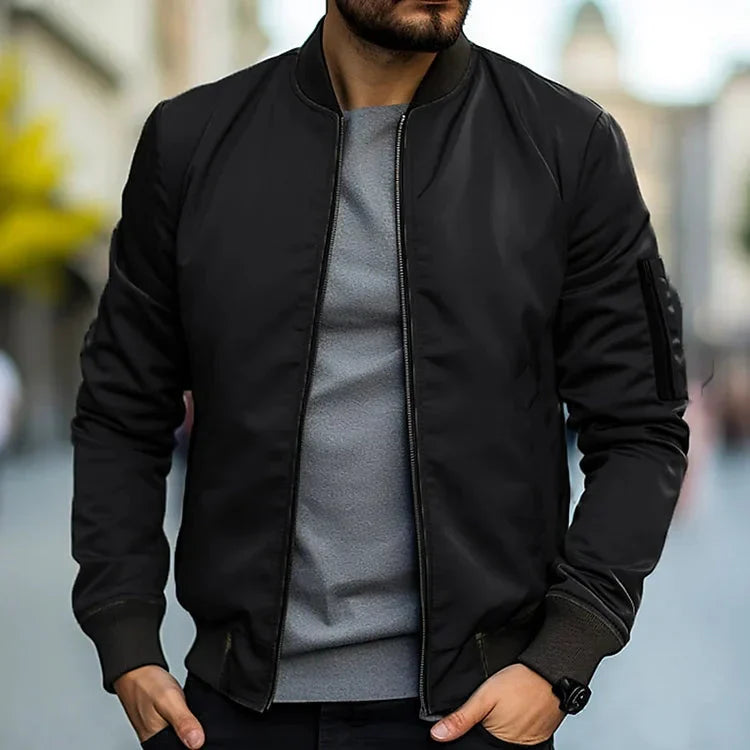 Männer Bomberjacke Lässige Zip-Jacke - Norvielle