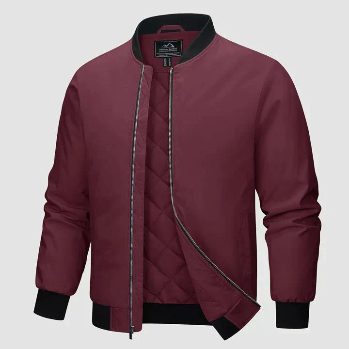 Herren Winter-Bomberjacke Steppfutter Reißverschluss - Norvielle