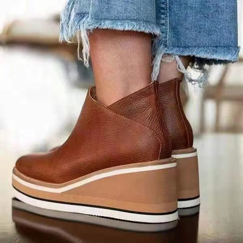 Damen Orthopädische Plattformstiefeletten