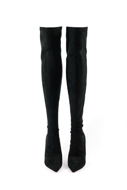 Damen Overknee-Stiefel Wildleder