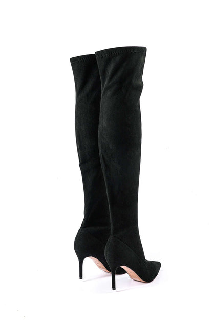 Damen Overknee-Stiefel Wildleder