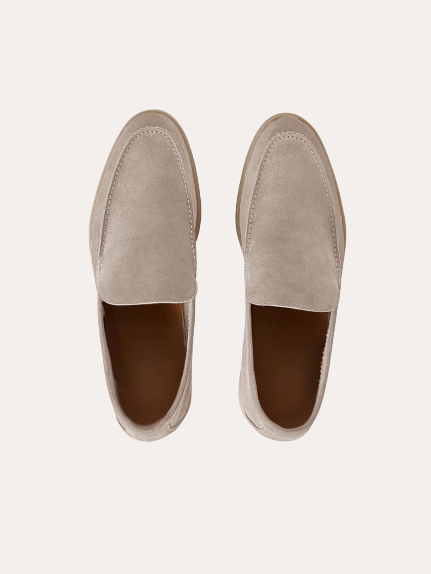 Herren Loafer Echtes Wildleder Beige
