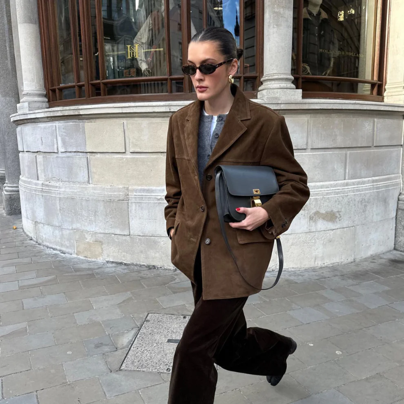 Norvielle Damen Gebürstete Winterjacke - Norvielle