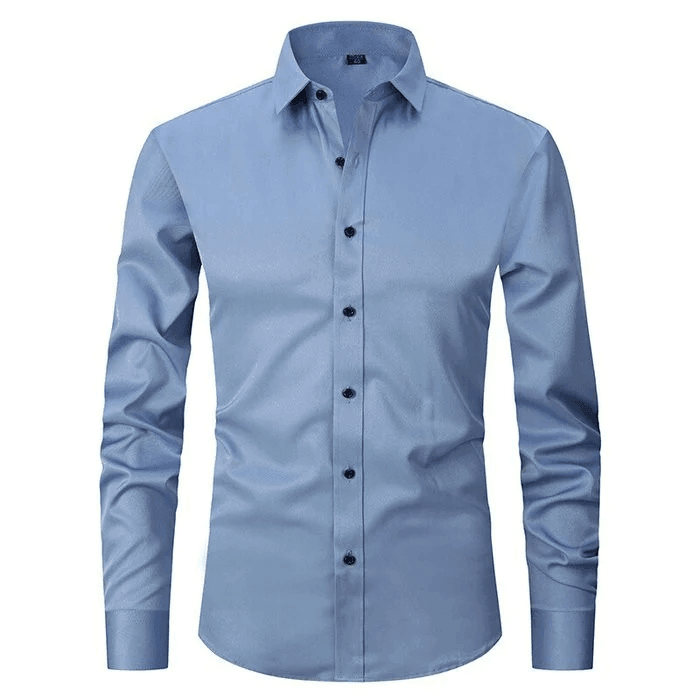 Herren Langarmhemd Knitterfrei