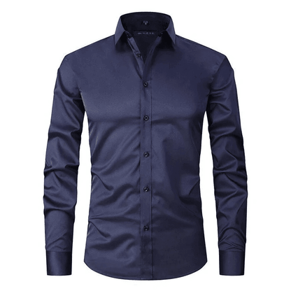 Herren Langarmhemd Knitterfrei