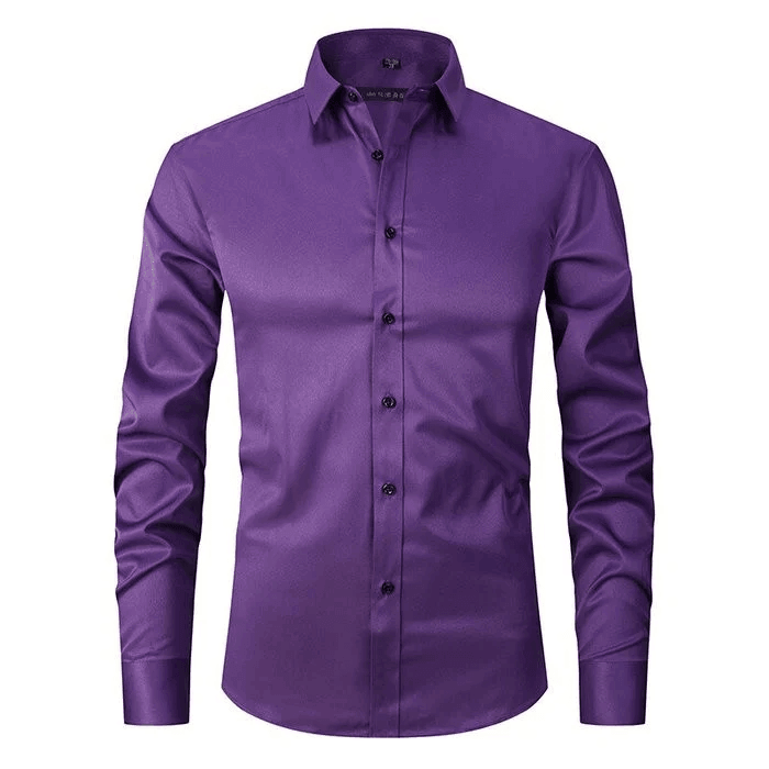 Herren Langarmhemd Knitterfrei