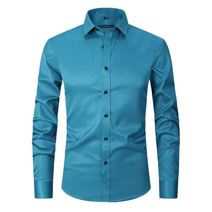 Herren Langarmhemd Knitterfrei