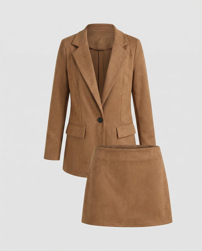 Elegantes Damen Blazer Rock Set