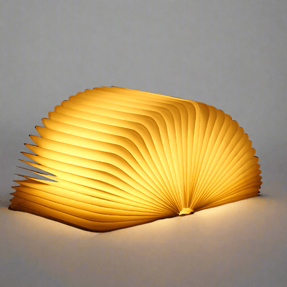 Faltbare Holz Tischlampe LED Leselampe