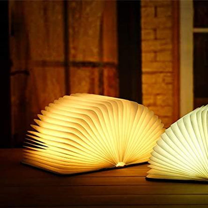 Faltbare Holz Tischlampe LED Leselampe