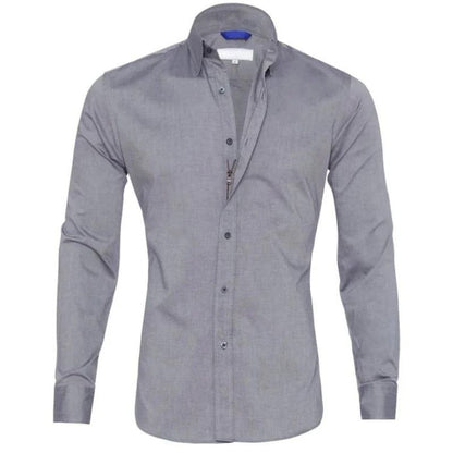 Herren Langarmhemd Bügelfrei Button-Up - Norvielle