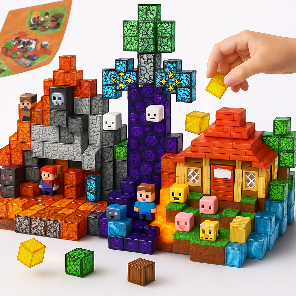 Magnetische Bauklötze Set Lernspielzeug für Kinder
