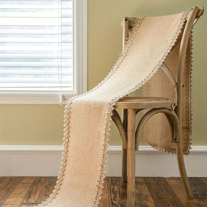 Jute Tischläufer Boho Stil Natur