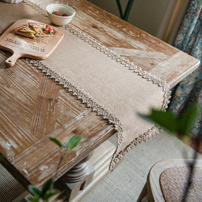 Jute Tischläufer Boho Stil Natur - Norvielle