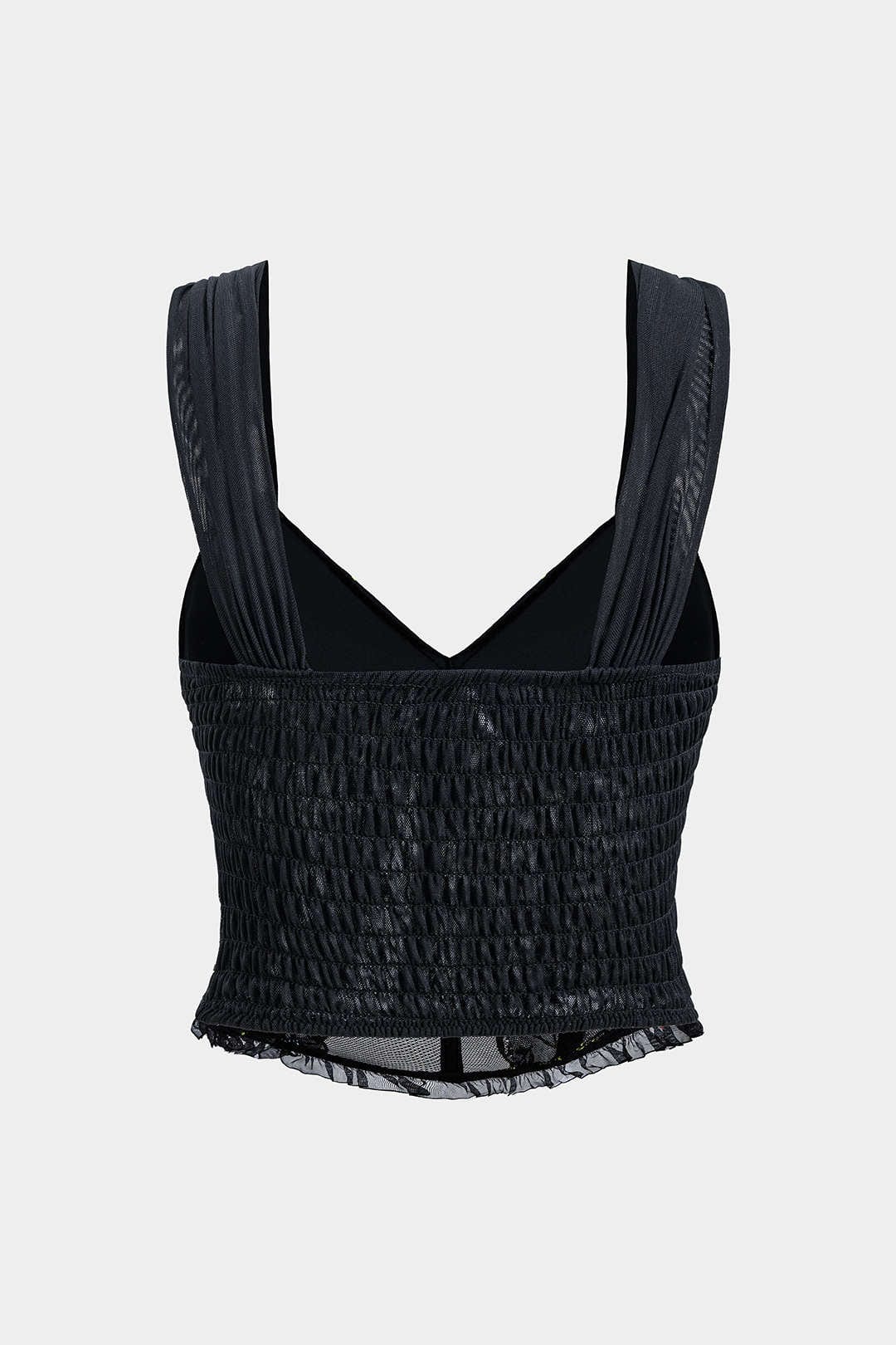 Damen Korsett- Florale Stickerei Mesh