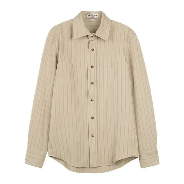 Button-Up Hemd - Langarmhemd mit Kragen für Männer-Hell Aprikose-M-Chaps Herrenmode