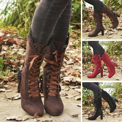 Norvielle Damen Stiefel Hochabsatz