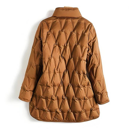 Damen Winterjacke Taillierter Schnitt Druckknöpfe